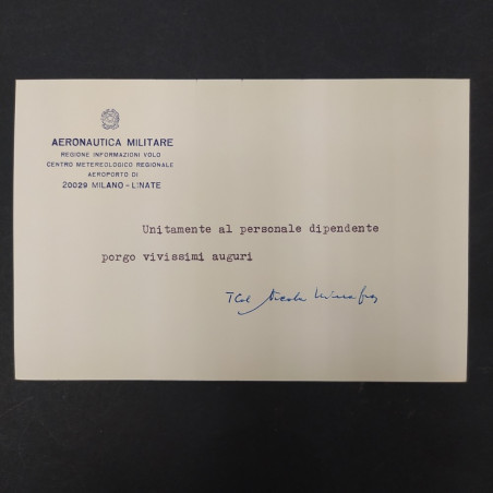 Lotto di 2 biglietti di auguri indirizzati a Indro Montanelli, 1977