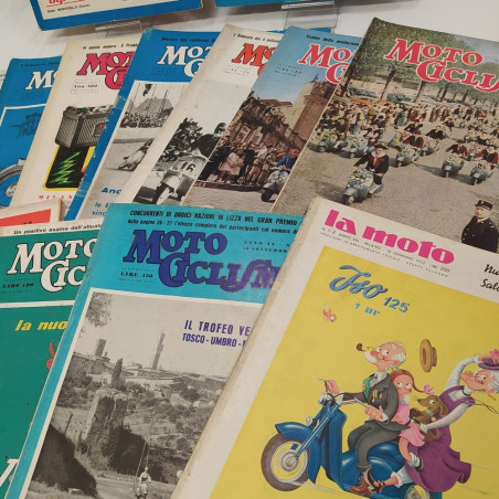 Lotto di 13 numeri rivista Moto Ciclismo dal 1947 al 1960 e La Moto n° 1-2 1952