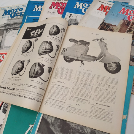 Lotto di 13 numeri rivista Moto Ciclismo dal 1947 al 1960 e La Moto n° 1-2 1952