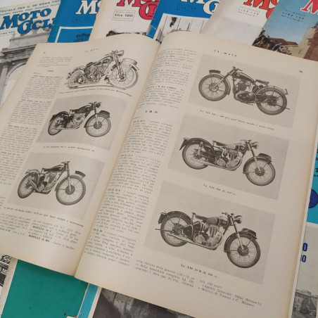 Lotto di 13 numeri rivista Moto Ciclismo dal 1947 al 1960 e La Moto n° 1-2 1952