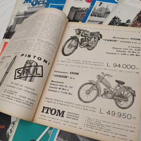Lotto di 13 numeri rivista Moto Ciclismo dal 1947 al 1960 e La Moto n° 1-2 1952