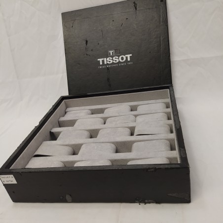 Cofanetto portaorologio Tissot con 15 alloggi colore nero con sbucciature