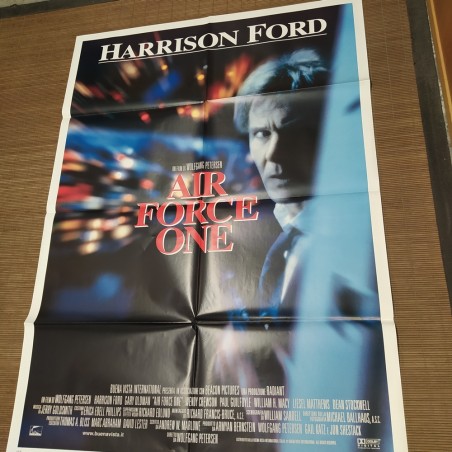 Manifesto originale Air Force One 1997 Forellini di affissione. Segni sul ret...