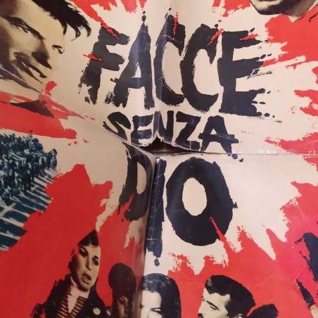 Manifesto originale Devils Angels Facce senza Dio 1976 Strappi e buchi