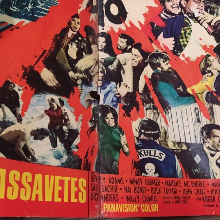Manifesto originale Devils Angels Facce senza Dio 1976 Strappi e buchi
