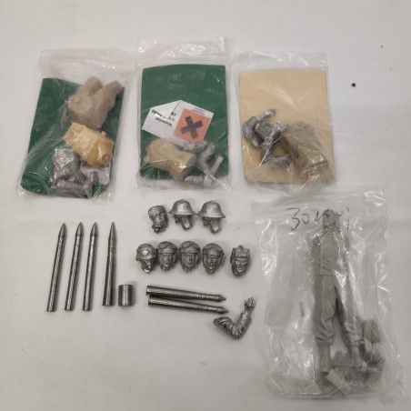 Accessori in piomboo scala 1/16 busti teste Usa Tedeschi Urss