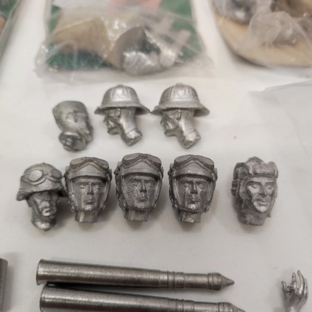 Accessori in piomboo scala 1/16 busti teste Usa Tedeschi Urss