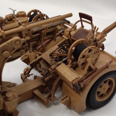 Cannone tedesco Flak 36 88 mm WWII sc. 1/18 scomponibile livrea Africa Korps 2