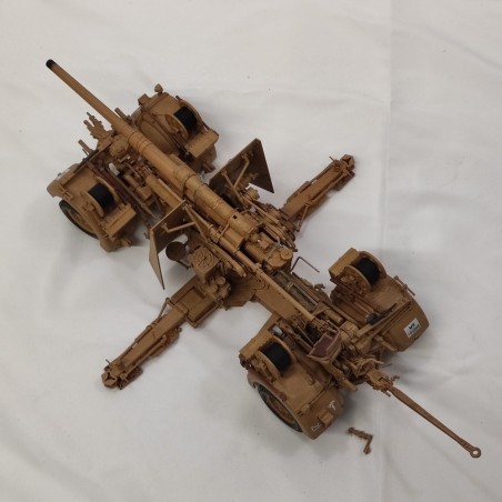 Cannone tedesco Flak 36 88 mm WWII sc. 1/18 scomponibile livrea Africa Korps