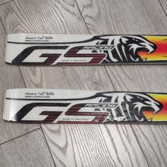 Coppia sci da discesa / gara Volkl 187 cm con attacchi usati 2