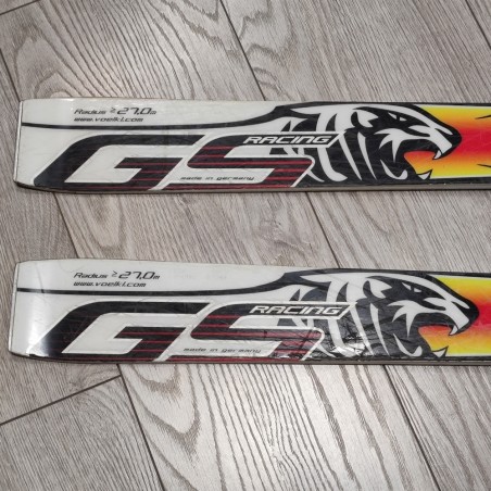 Coppia sci da discesa / gara Volkl 187 cm con attacchi usati