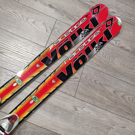 Coppia sci da discesa / gara Volkl 187 cm con attacchi usati