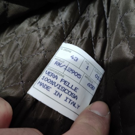 Robrik cappotto donna tg 46 in pelle con collo di volpe usato