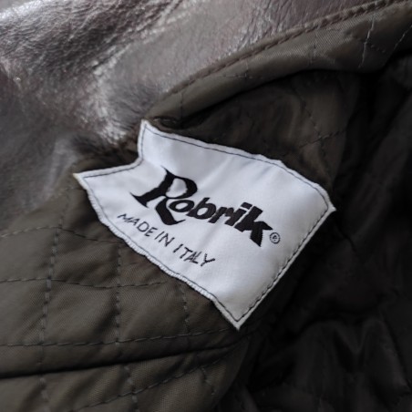 Robrik cappotto donna tg 46 in pelle con collo di volpe usato