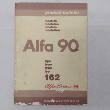 Alfa 90 tipo 162 Product Bulletin Set. 1984 fori e sbucciature in copertina