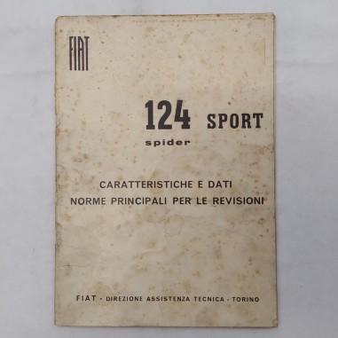 Fiat 124 Spider Sport Caratteristiche e Dati per le Revisioni Gen. 1967 macchie