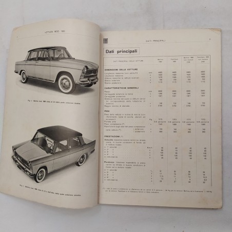 Fiat Vettura Mod 1800 Dati Caratteristiche e Norme di Riparazione no copertina
