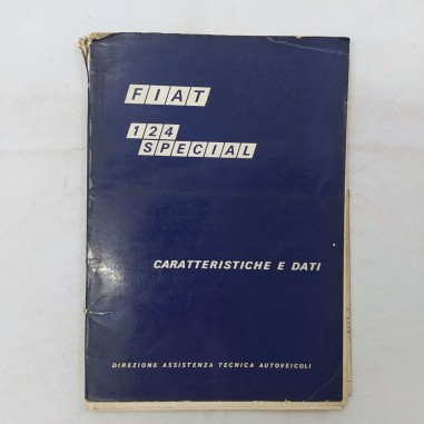 Fiat 124 Special Caratteristiche e Dati 1968 copertina usurata