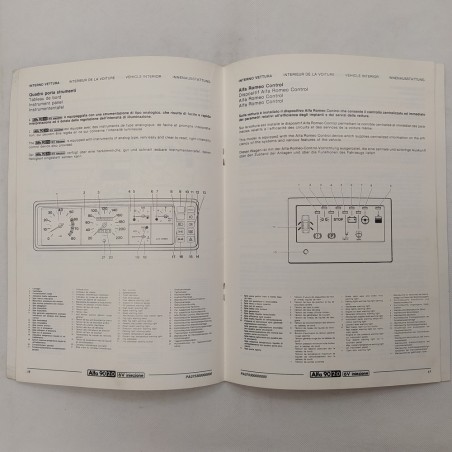 Alfa 90 2.0 6V iniezione tipo 162 product bulletin 1985 lingua inglese macchie