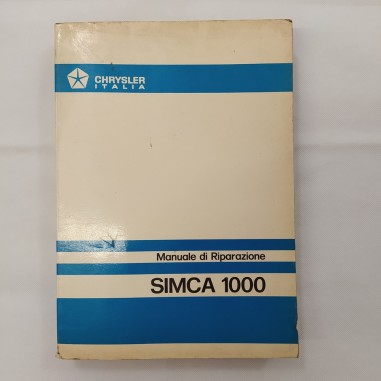 Chrysler Italia Manuale di Riparazione Simca 1000 Dic 1974 macchie da officina