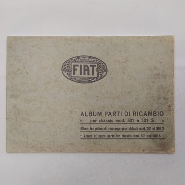 Fotocopia Fiat Album Parti di Ricambio per chassis mod. 501 e 501S