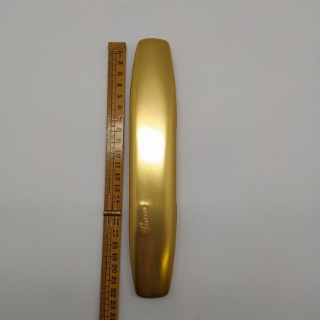 Cofanetto in latta dorato per orologio Eberhard con interno vellutato. Buono