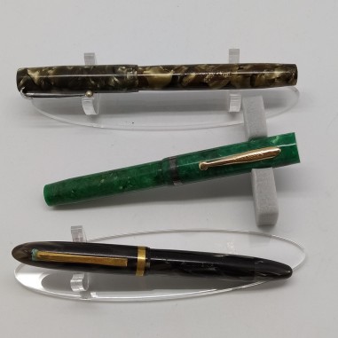 Lotto di 3 stilografiche Omas, Blackbird e Sheaffer. Necessitano pulizia