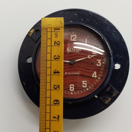 Orologio da cruscotto Metron carica manuale durata 8 giorni riverniciato
