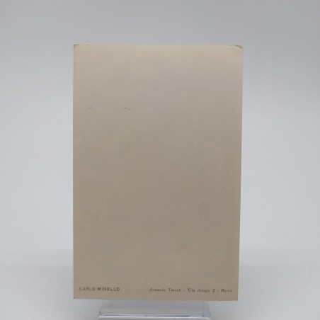 Cartolina dell'attore Carlo Minello con dedica e autografo datato 1943. Buono