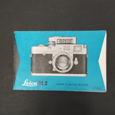 Libretto con norme d'uso della macchina fotografica Leica M2 in francese. Buono 2