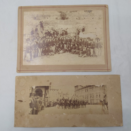 Lotto di 12 foto militari dei corsi dell'accademia militare di Modena '800-'900