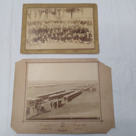 Lotto di 12 foto militari dei corsi dell'accademia militare di Modena '800-'900