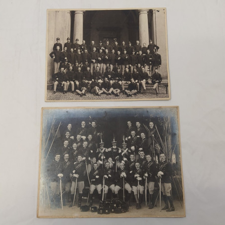 Lotto di 12 foto militari dei corsi dell'accademia militare di Modena '800-'900