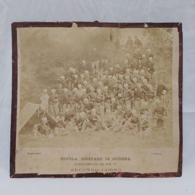 Foto della scuola militare di Modena, IV compagnia del 1876-77 con nomi