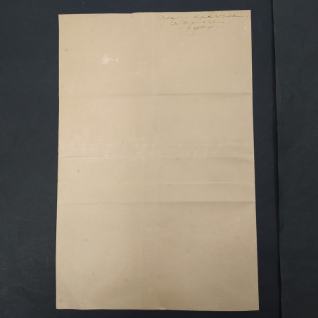 Documento del Ministro delle finanze 1854 con firma del Conte Cavour. Ingiallito