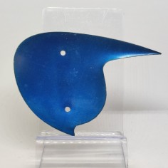 Fregio di auto e moto NSU in metallo argento e blu. Necessita di pulizia 2