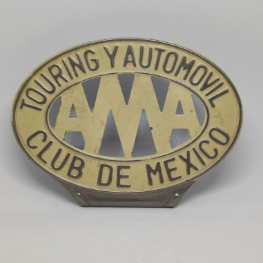 Fregio automobilistico Touring y automovil Club de Mexico AMA smaltato. Graffi