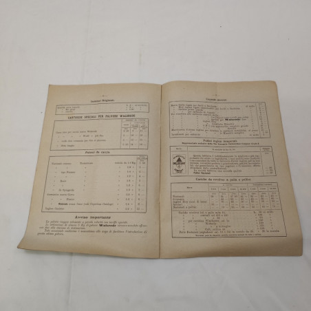Catalogo armi, munizioni e articoli da caccia Dupont 1893. Pieghe e aloni