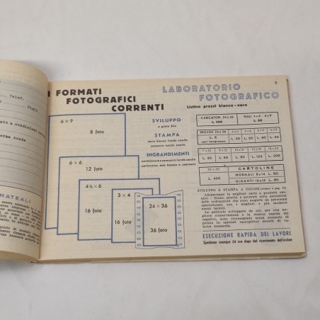 Catalogo Guida Fulcar prodotti ottici 1958. Annotazione a matita, lievi strappi
