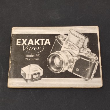 Manuale d'uso Exacta Varex Modell VX 24x36 mm in tedesco 1957. Pieghe