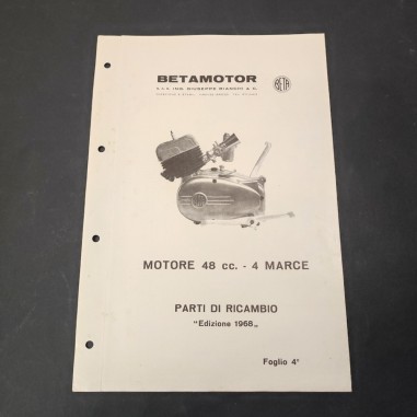 Catalogo di parti di ricambio Betamotor 1968, Foglio 4°. Buono