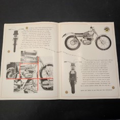 Catalogo motocicletta Bultaco Cemoto Sherpa T in inglese, 1968. Ingrigito 2