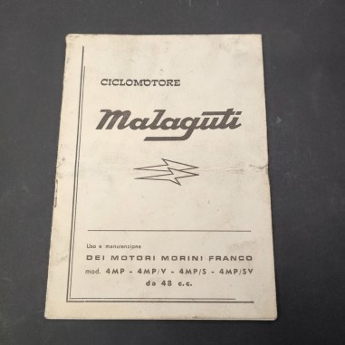 Catalogo e libretto uso e manutenzione ciclomotore Malaguti, 1969. Macchie