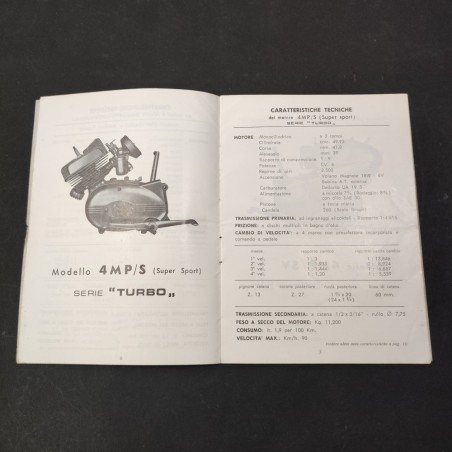 Catalogo e libretto uso e manutenzione ciclomotore Malaguti, 1969. Macchie