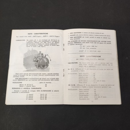 Catalogo e libretto uso e manutenzione ciclomotore Malaguti, 1969. Macchie