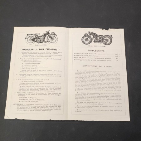 Catalogo motocicletta Durandal 1930/31 in francese. Strappi ai bordi