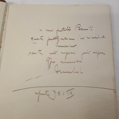 Libro in memoria di Italico Alessandro Mussolini, dedica Arnaldo Mussolini, 1931 2