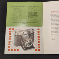 Istruzioni d'uso macchina fotografica Zeiss Super Ikonta IV in spagnolo. Strappo 2