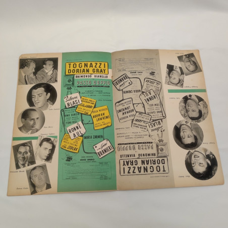 Rivista FLASH Mosca al naso in Passo doppio, anni 40/50, foto di attori. Macchie