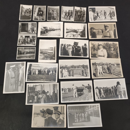 Lotto di 24 foto e cartoline inedite Mussolini a Savigliano, non foto Luce